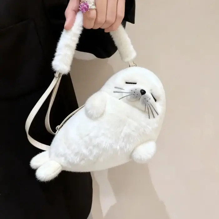 Sac à bandoulière créatif et mignon en forme de phoque