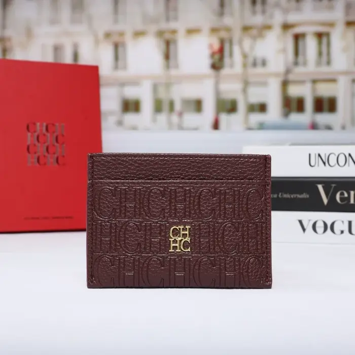 Porte-cartes en cuir PU gaufré CH, fin et minimaliste, étui pour cartes de crédit, multi-emplacement