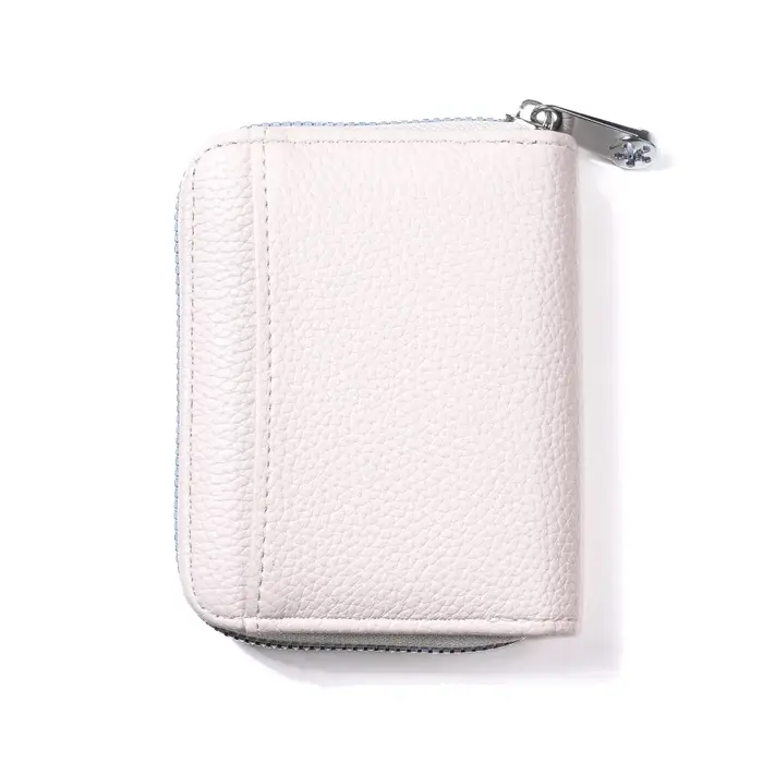 Portefeuille portable pour femme, couleur unie, porte-cartes à fermeture éclair, multi-fentes, sac à