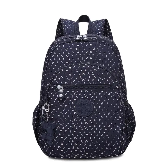 TEGAOTE noir bleu violet Nylon fleur motif mode décontracté A4 fille garçon femmes hommes école sac à dos léger sac de voyage M1318