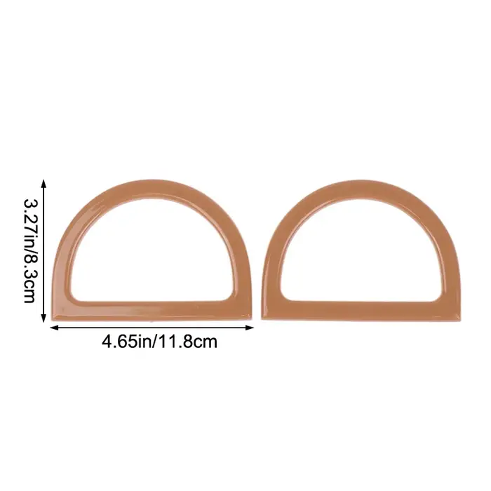 2 pièces poignées de sac en forme de D bricolage remplacement sac à main fourre-tout