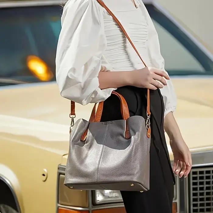 Sac à main de bureau de grande capacité pour femme chic et élégant - Sac à bandoulière - Sac fourre-tout