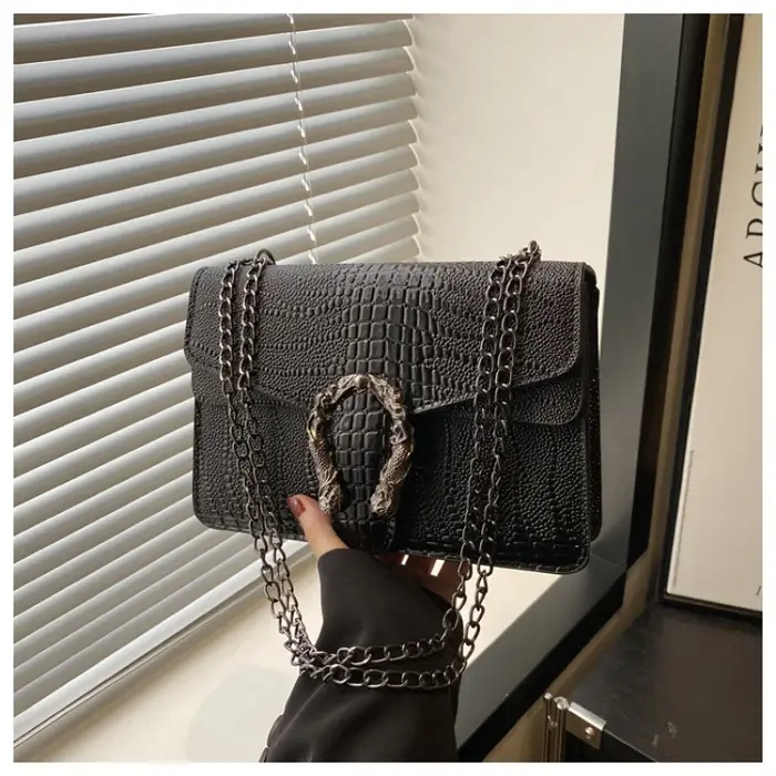 Sac rétro à imprimé serpent