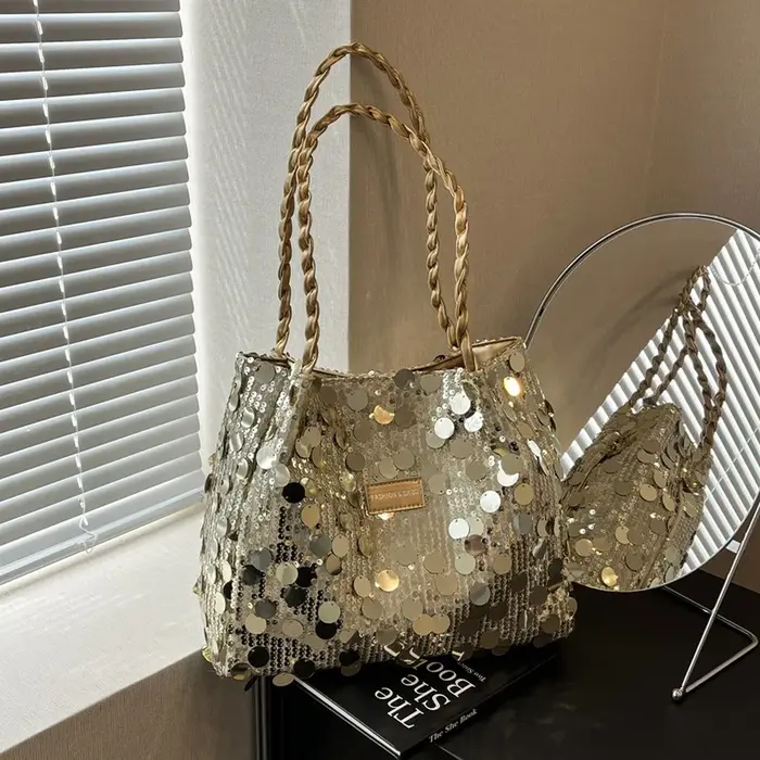 Nouveau Sac Fourre-tout Scintillant à Paillettes pour Femme