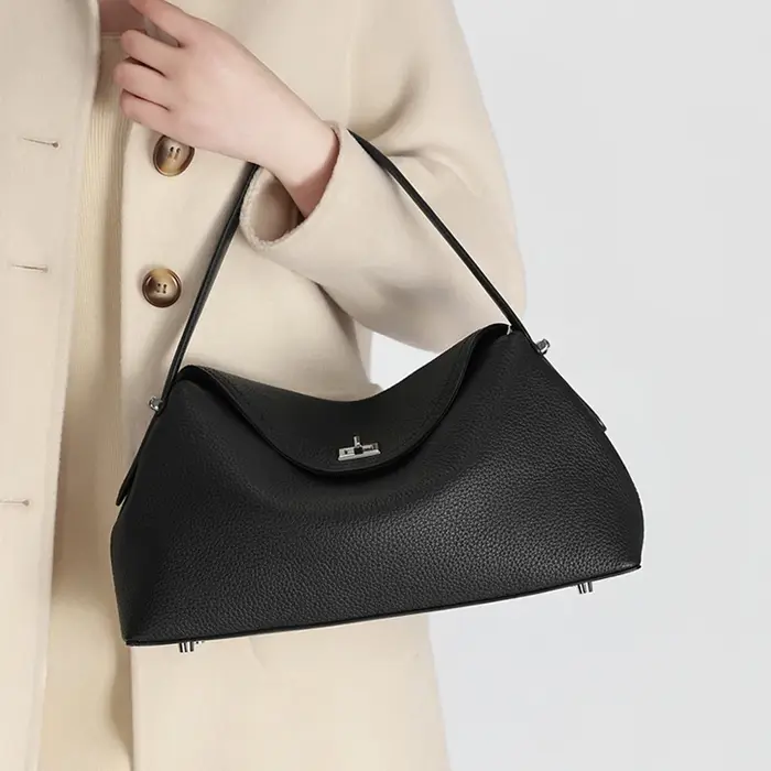 Sac fourre-tout en cuir véritable pour femme, grande capacité, sac à bandoulière en cuir de vachette