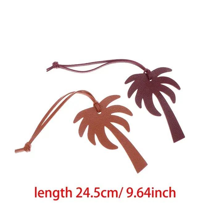 Pendentif de sac en cuir en forme d'arbre de coco