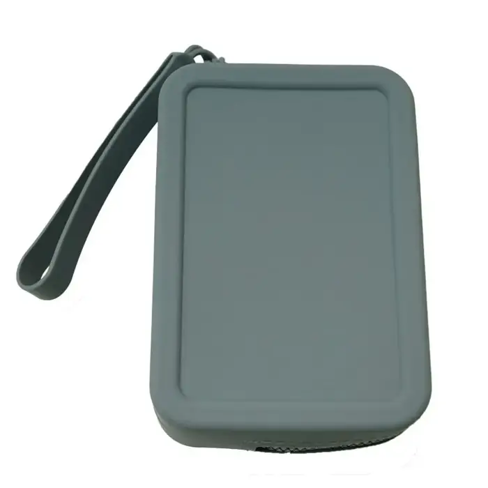 Morandi couleur Silicone sac cosmétique porte-monnaie grande capacité multifonction sac de rangement