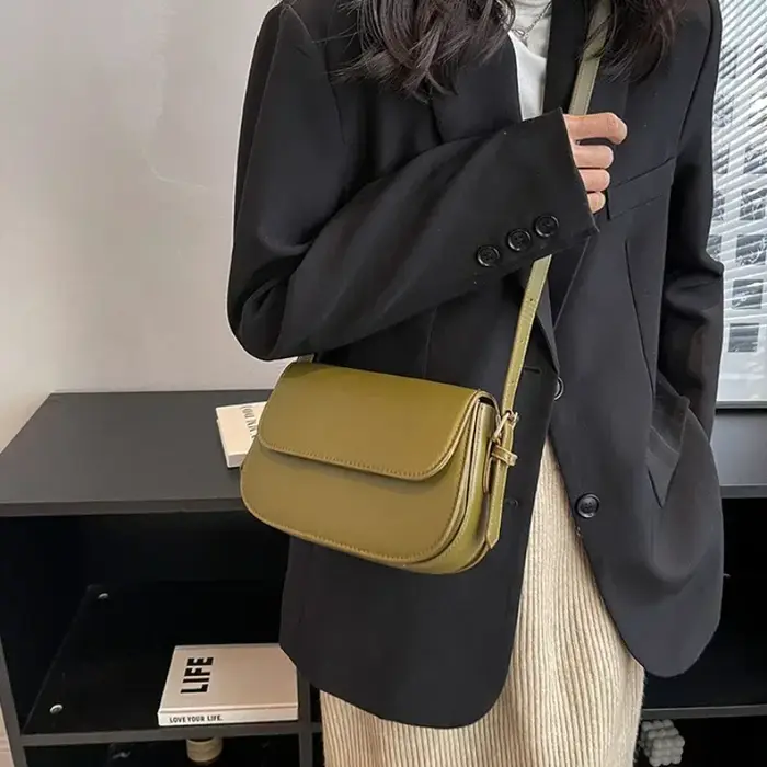 Petit sac de selle rétro à Texture avancée pour femmes