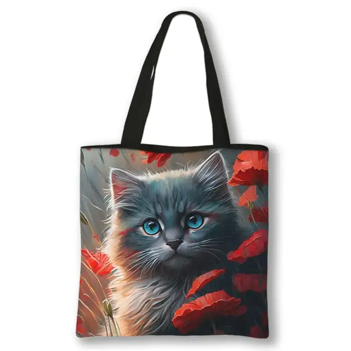 Sac à bandoulière imprimé chaton Kawaii