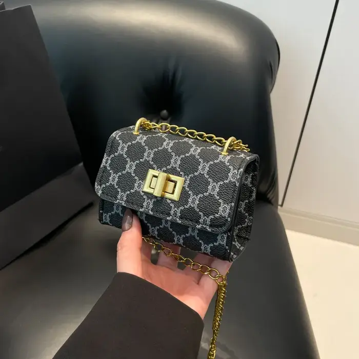 Sac bandoulière mini élégant avec motif géométrique