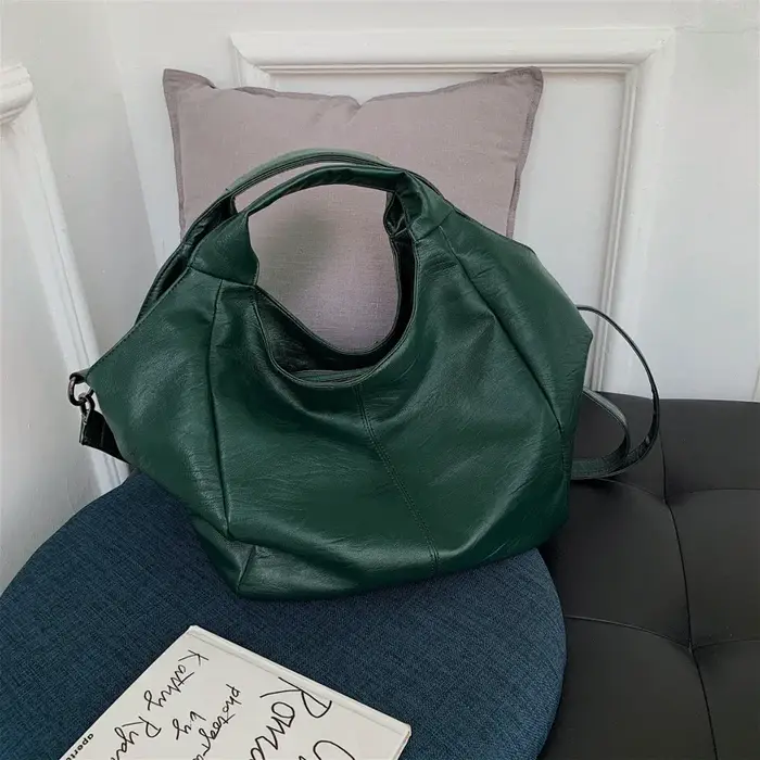 Vert Unique sacs à bandoulière femmes grand Design Shopper fourre-tout grande capacité Hobos Sac dame en cuir souple messager Sac à main Sac