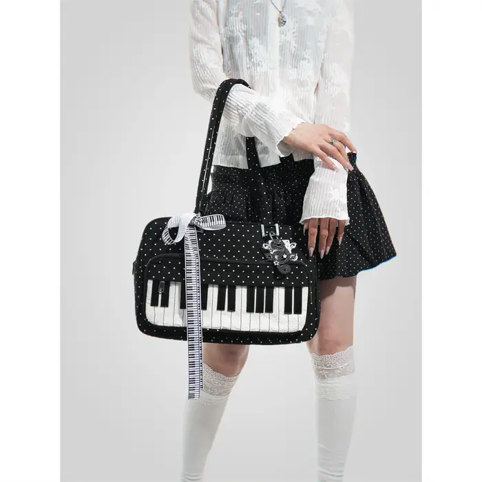 Contraste vague Point Piano Sac Sac Femme sous les bras sacs à bandoulière
