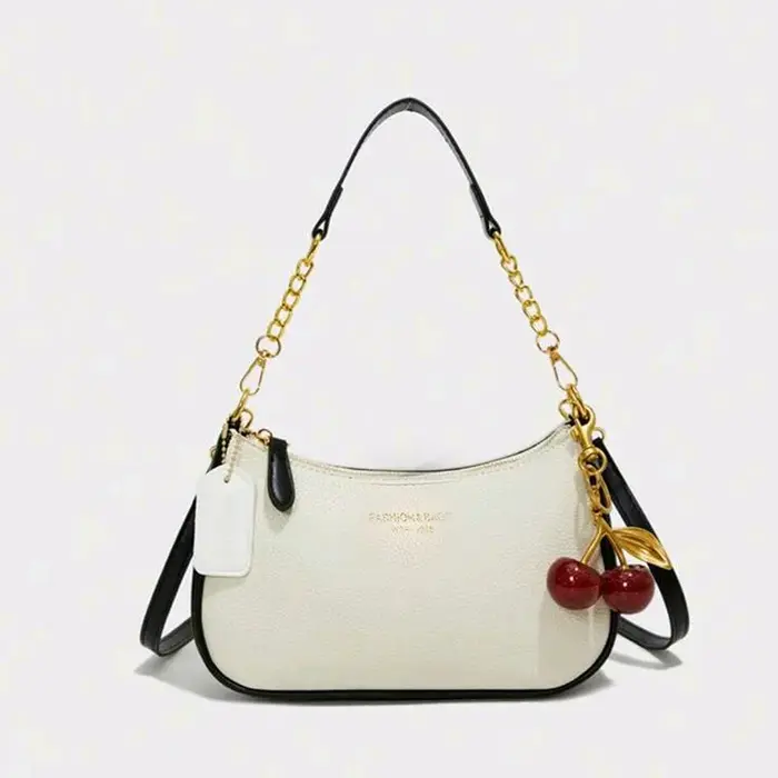Sac à bandoulière avec pendentif cerise pour femmes