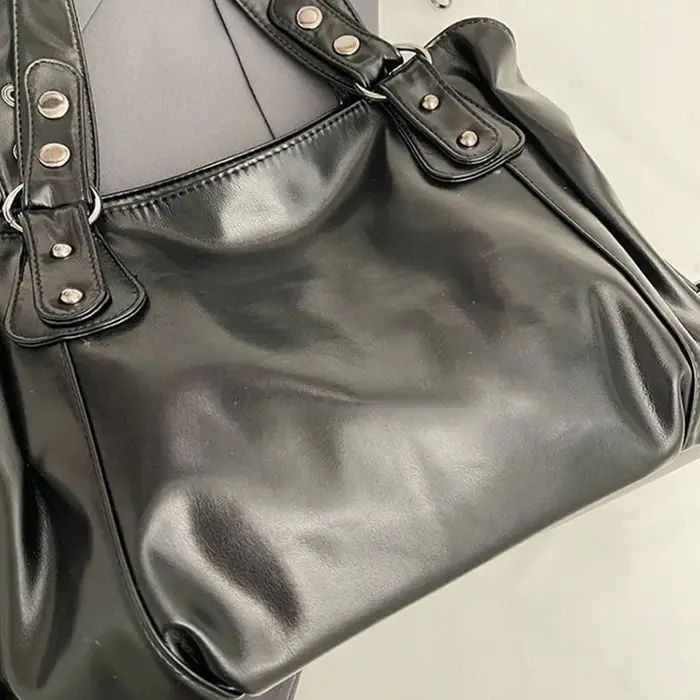 Sac fourre-tout en cuir vintage pour femmes