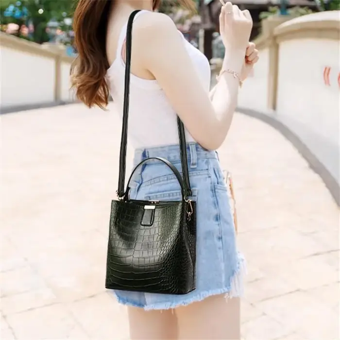 Sac à main Vintage en cuir pierre