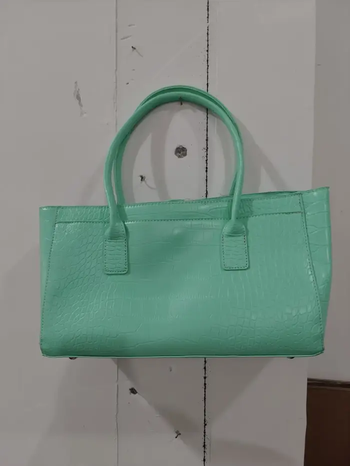 Sac en cuir imprimé crocodile de luxe