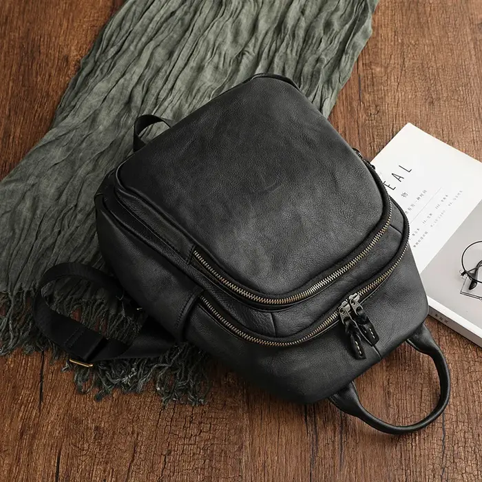 Sac à dos de luxe de styliste en cuir véritable pour femmes