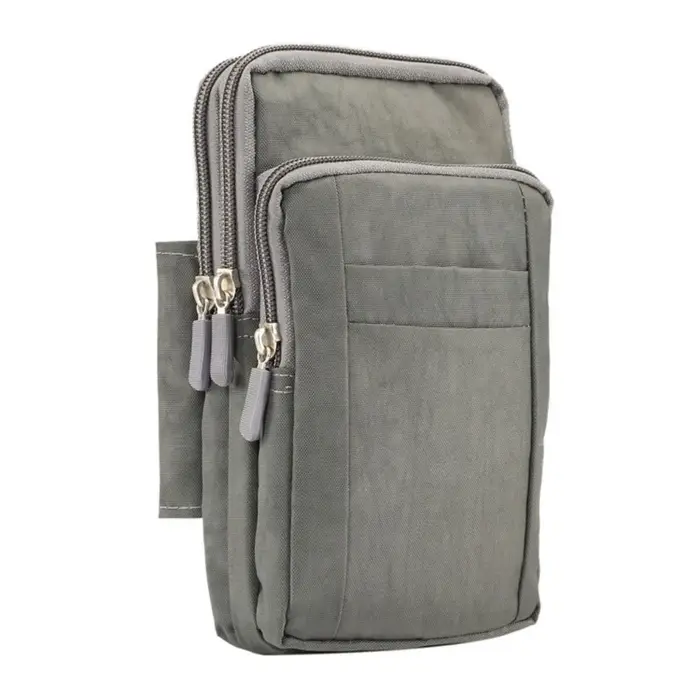 Ceinture de taille pochette pour téléphone extérieur bandoulière trois couches support pour téléphon