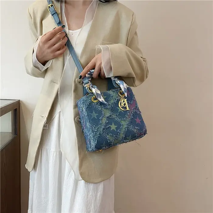 Y2K – sac à main étoile en Denim pour femmes