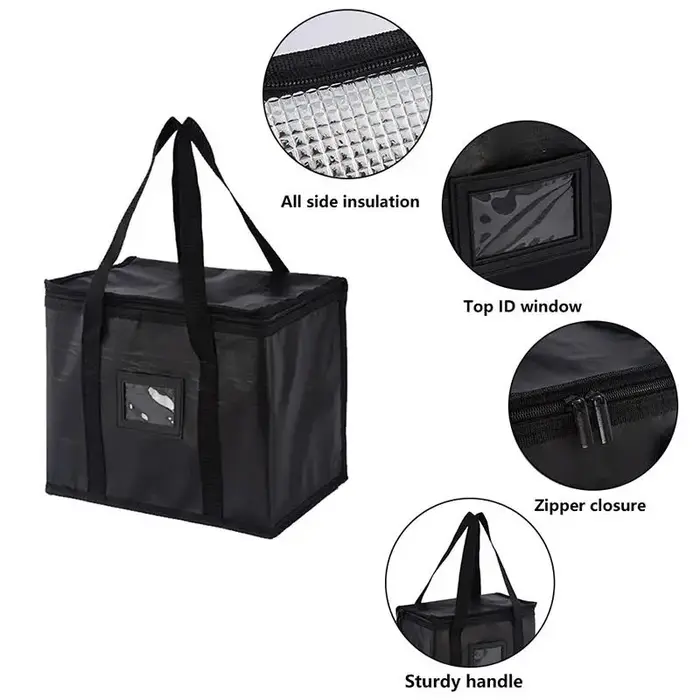 Sac isotherme thermique isolé 16-70L - Fourre-tout portable de grande capacité avec fermeture à glissière pour les pique-niques