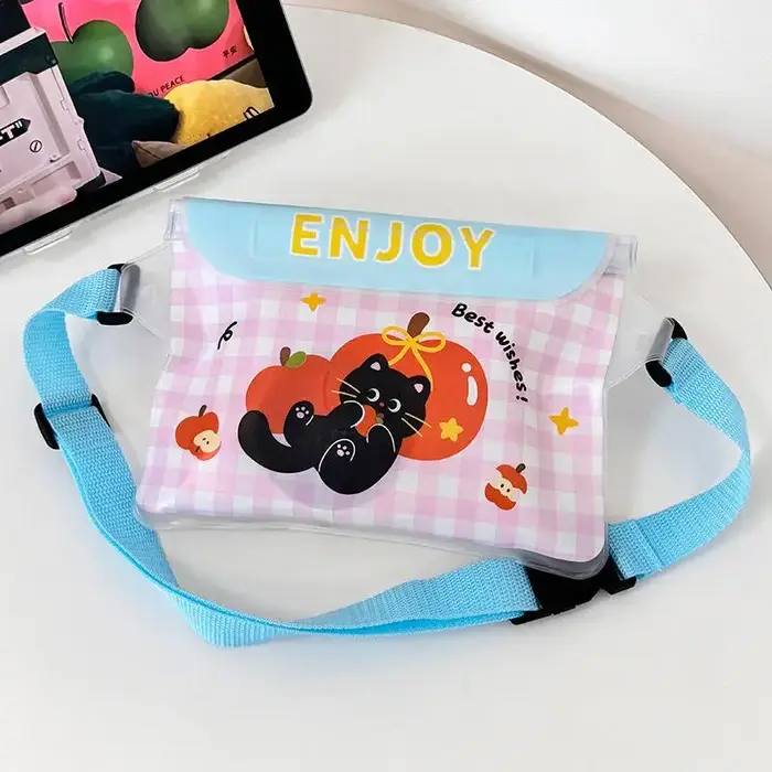 Grand sac de rangement étanche transparent pour la natation estivale, sac banane étanche pour la plongée et la randonnée aquatique