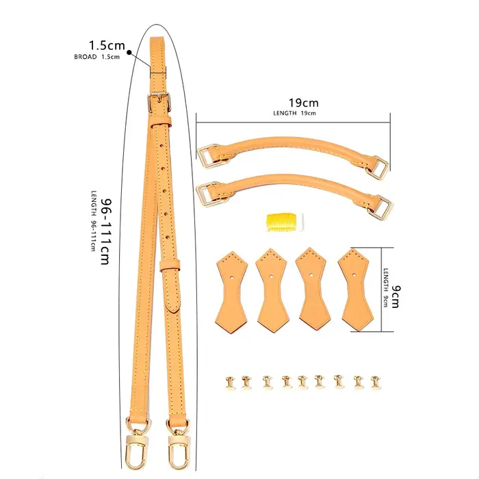 Pour Alma Nano sac femmes sac à main en cuir de vachette poignées supports bandoulière sac pièces accessoires Kit de réparation