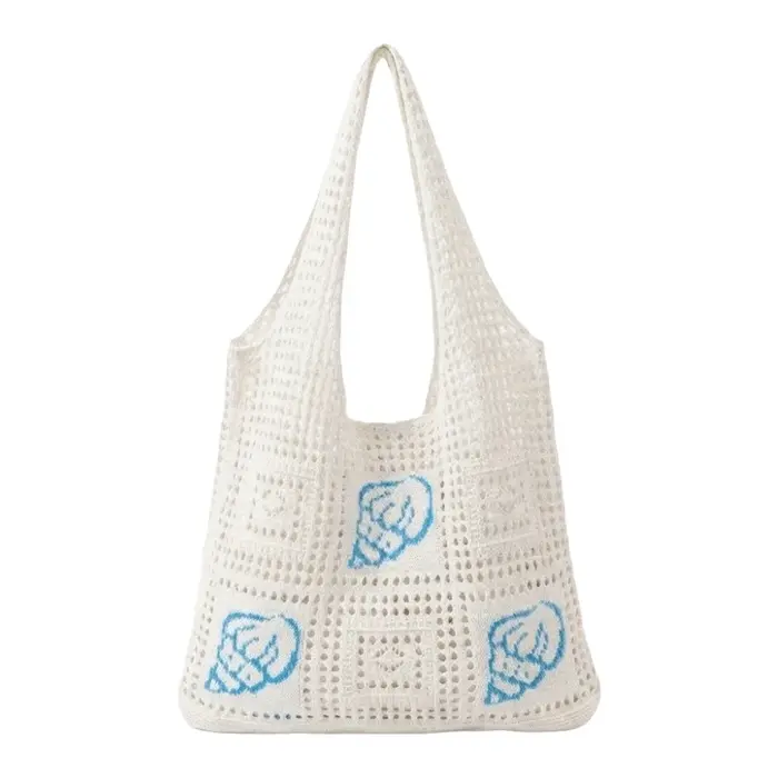 Sac fourre-tout tendance en crochet coquillage
