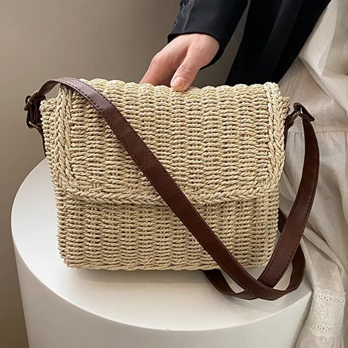 Sac à main en raphia pour femmes