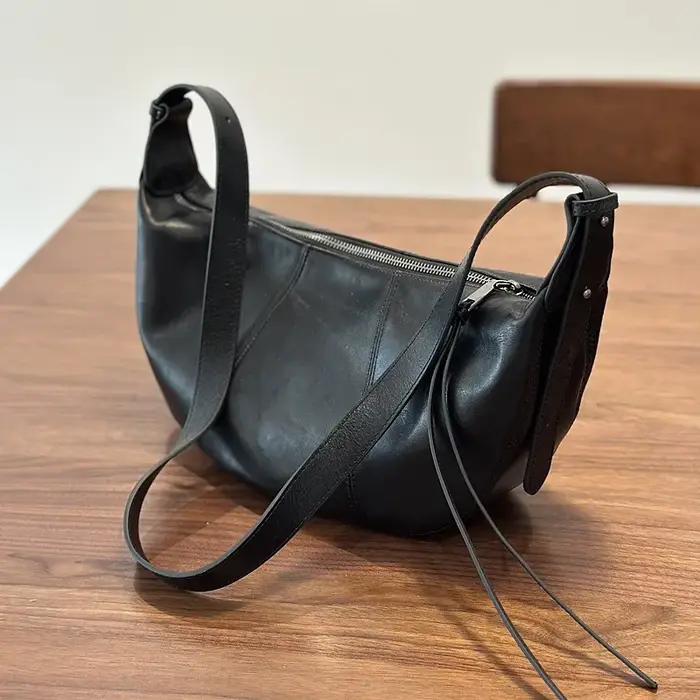 Sac à main pour femme Johnature 2026 en cuir véritable, décontracté, couleur unie, polyvalent, sacoc