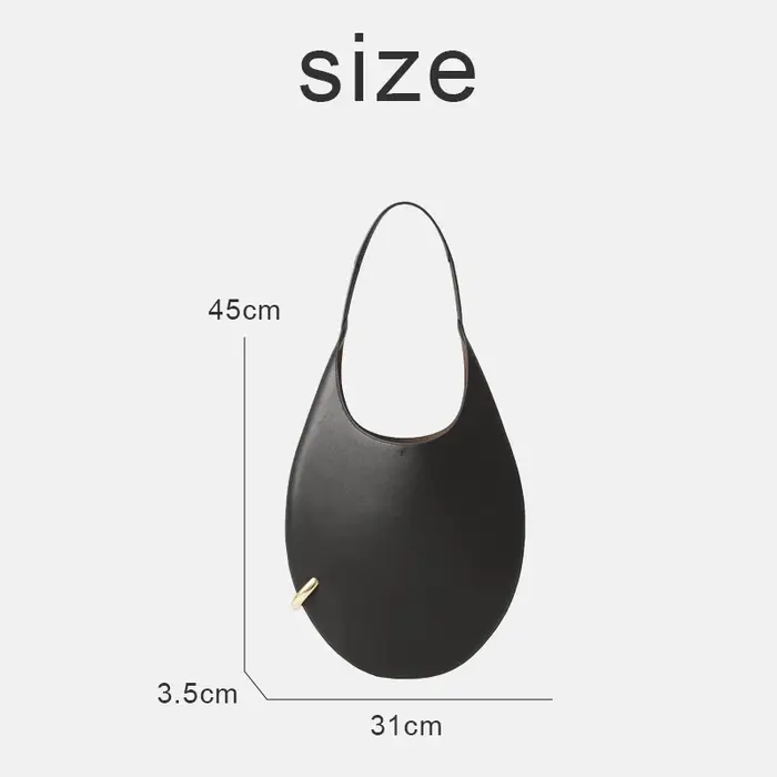 Sacs à main demi-lune fins en cuir véritable personnalisés avec initiales pour femmes sacs à main et