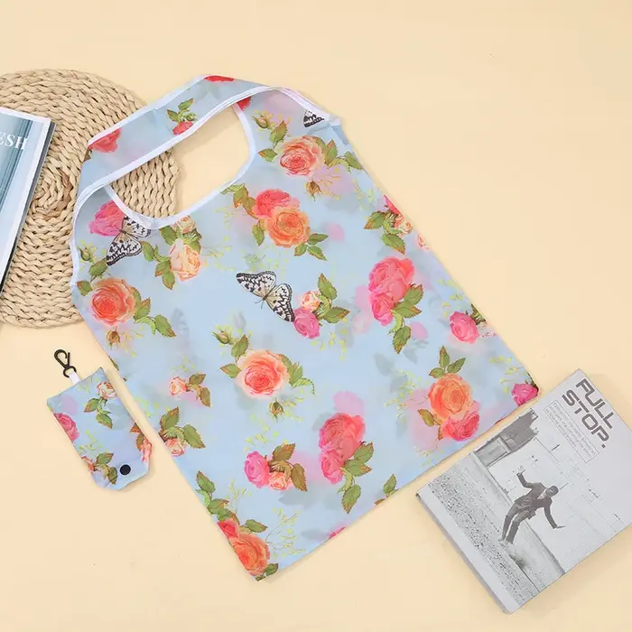 Sac fourre-tout de poche pour femmes, sac de Shopping pliable écologique, sac à main à bandoulière P