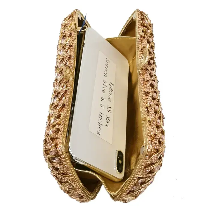 Boutique De FGG femmes élégantes soirée Minaudiere sacs De mariage mariée cristal pochette