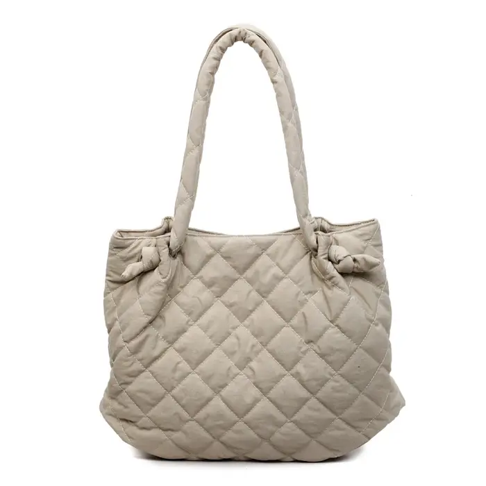 Sac fourre-tout matelassé de grande capacité en tissu pour femmes