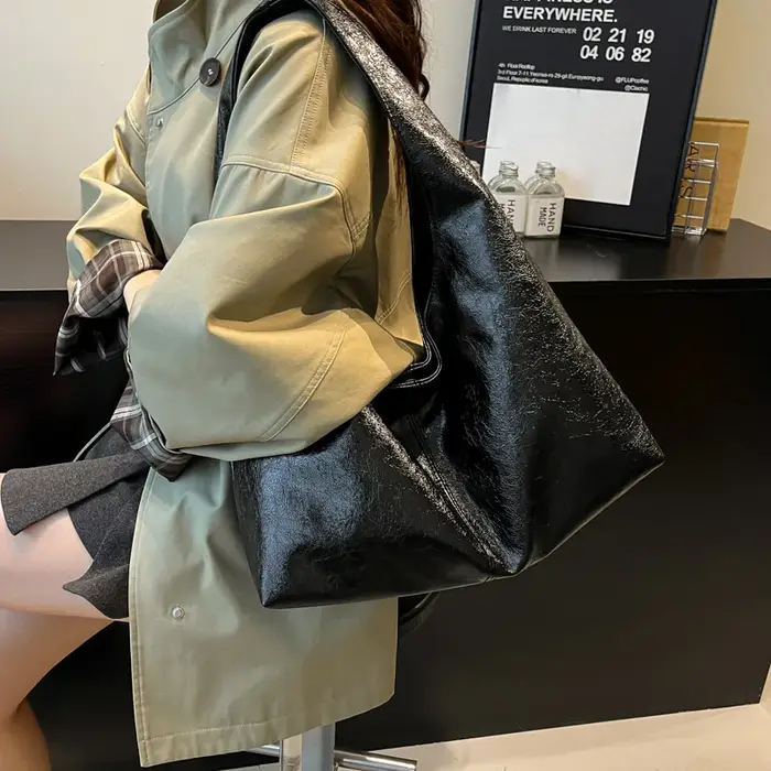 Sac à main vintage en cuir PU pour femmes