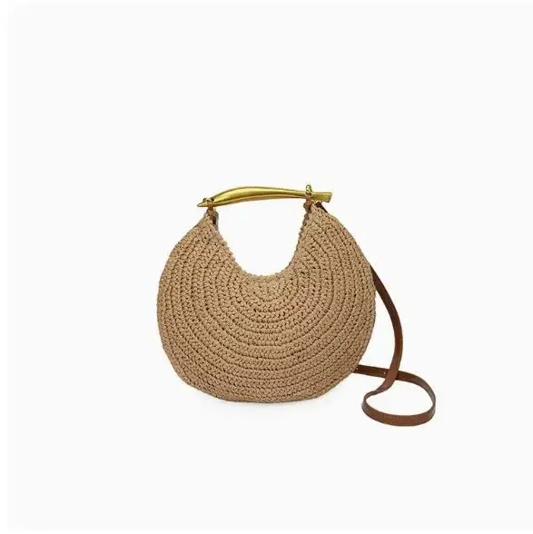 Sacs tissés en paille de plage classiques pour femmes