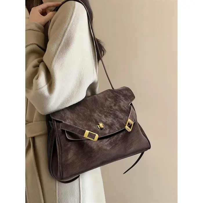Sac à bandoulière en cuir FOXER pour femme, nouvelle collection printemps 2026, sac fourre-tout gran