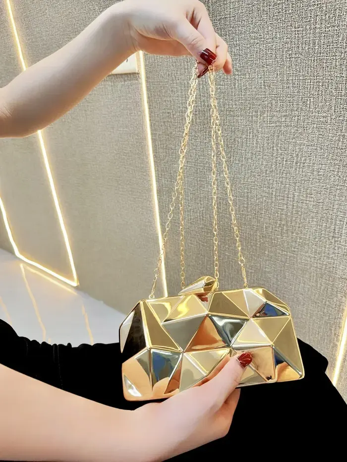 Luxe acrylique brillant boîte Mini pochette Banquet fête de mariage épaule bandoulière dîner sac concepteur pochettes de haute qualité