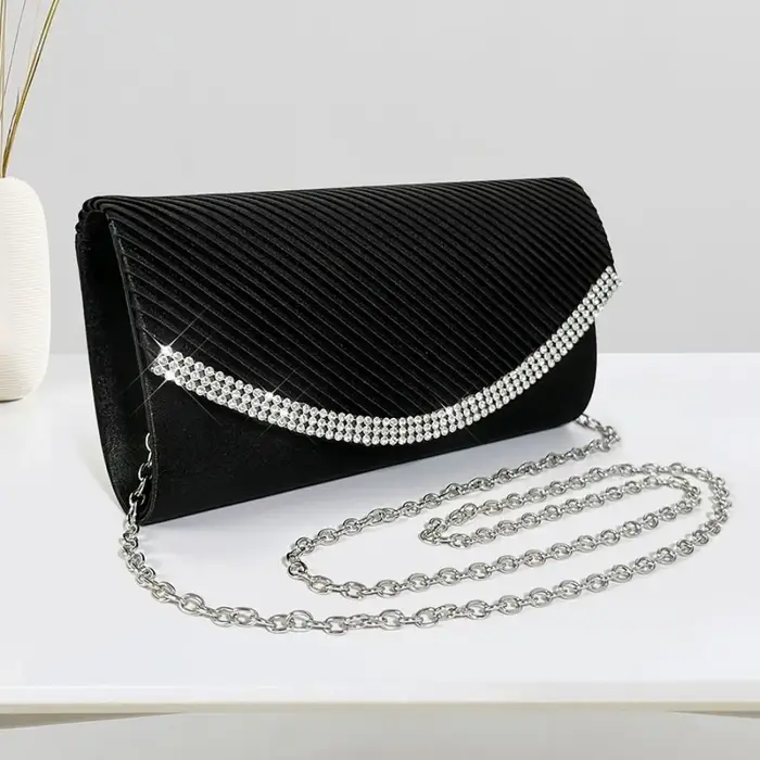 Sac de soirée brillant, pochette, sac bandoulière, sac à épaule scintillant, sac sous le bras, petite pochette, sac à main en strass, mariage