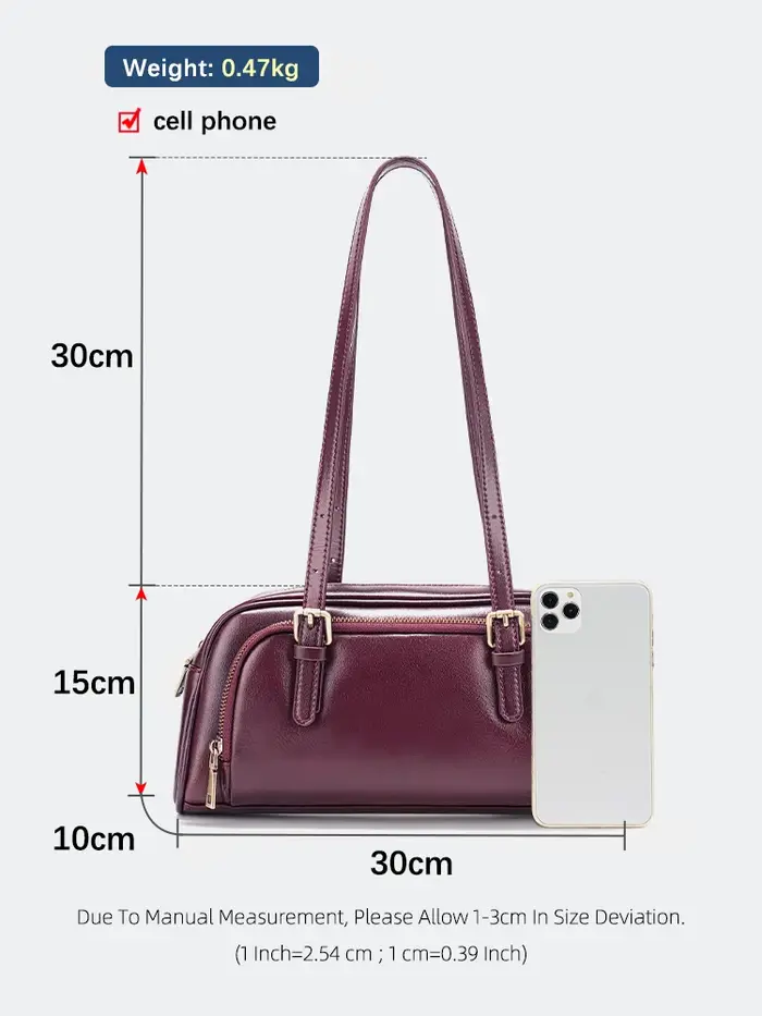 Zency – sac à main en cuir souple pour femmes, sac à bandoulière sous les bras, grande capacité, pou