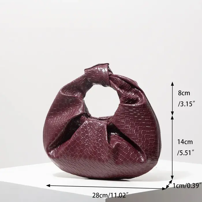 Sac à main vintage en similicuir à motif tressé