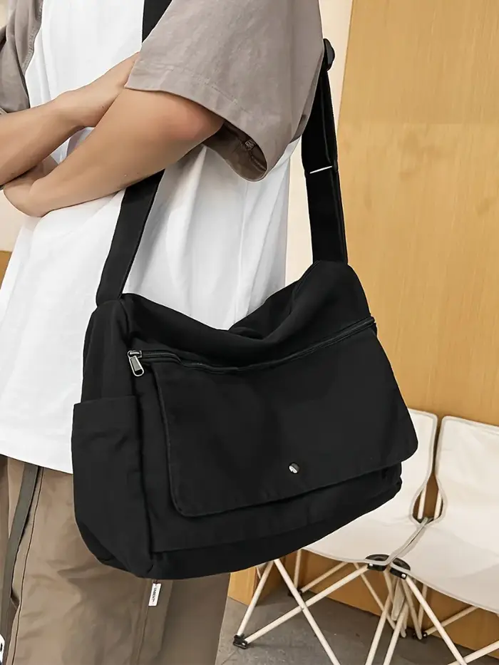 Sac Hobo à bandoulière en toile de grande capacité 4 couleurs – Écharpe durable