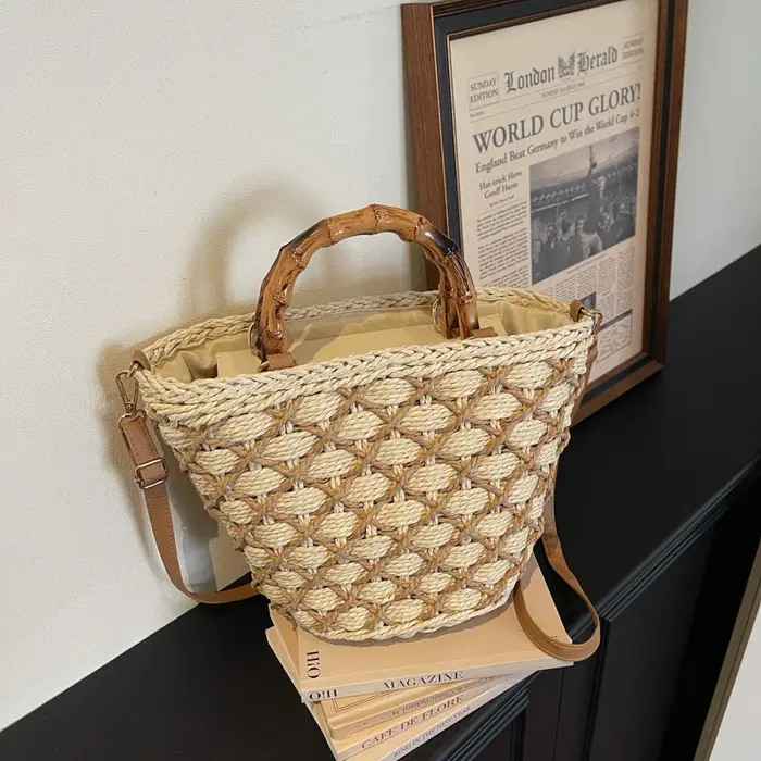 Nouveauté été : Sacs à bandoulière en paille pour femmes