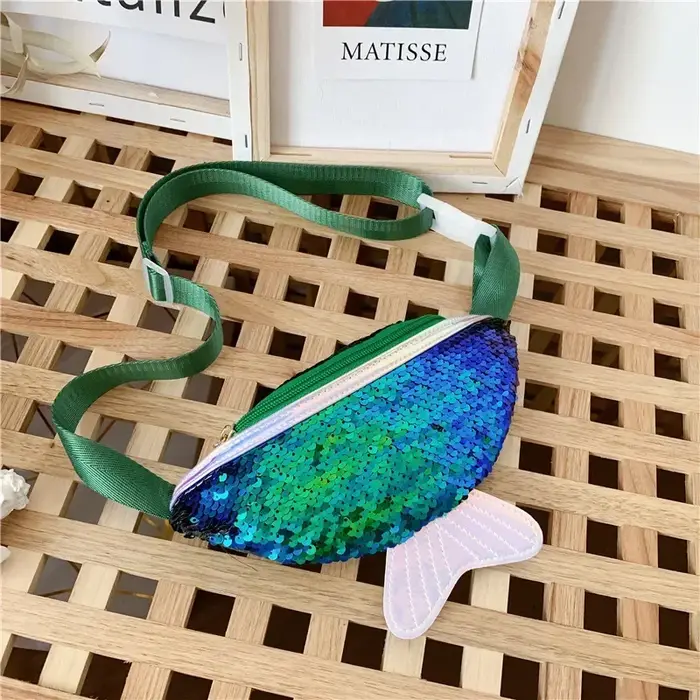 Sac banane à sequins pour fille