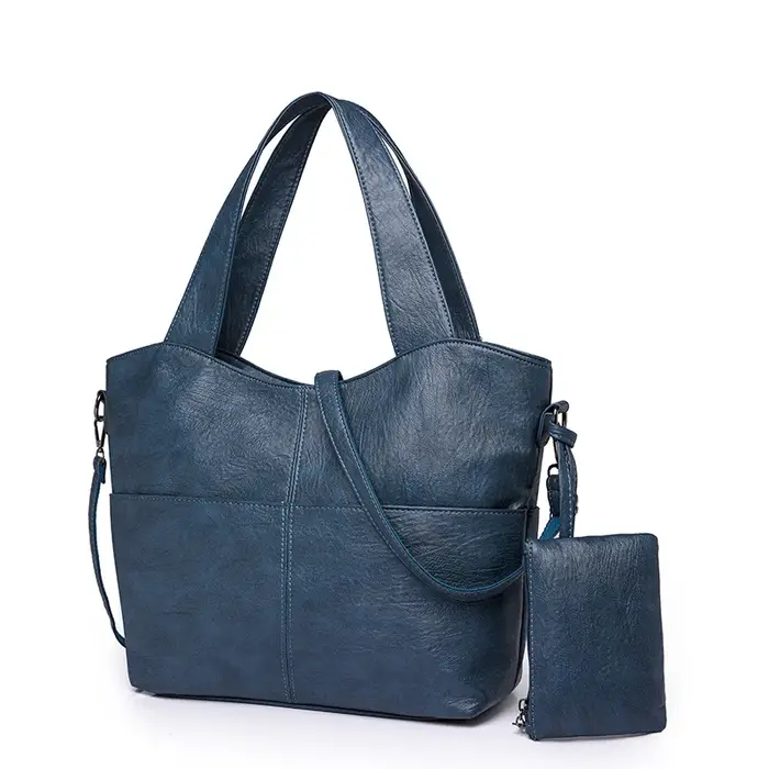 Sac fourre-tout en cuir souple grande capacité