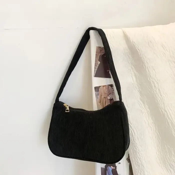 Sac sous les bras demi-lune rétro pour femme