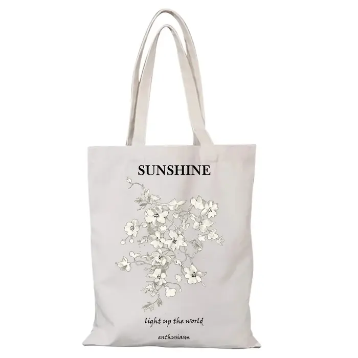 Sac personnalisé mode fleurs tissu sacs pliant sac à provisions