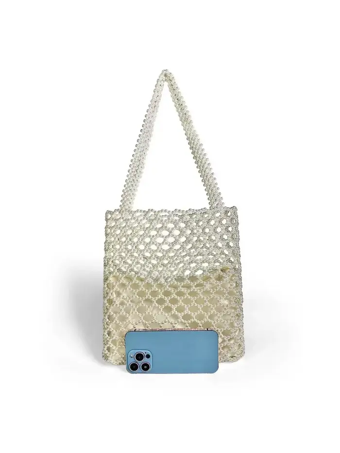 Sac à bandoulière pour femme perlé et brillant