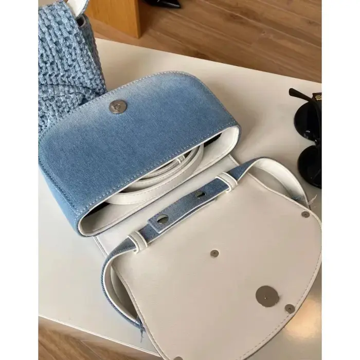 Sac en denim bleu de luxe pour femme