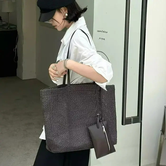 Sac à main tissé de grande capacité de style bohème