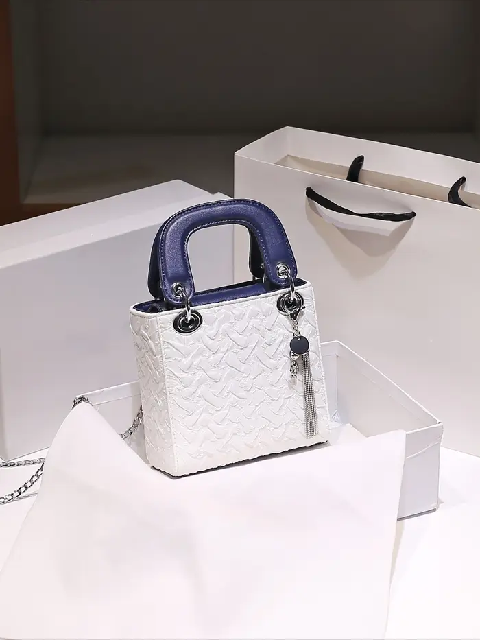 Nouveauté 2026 : Sac carré à chaîne pour femme, de créateur, mode et luxe, avec pendentif délicat et